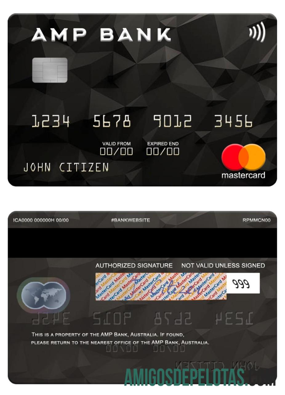 Austrália AMP Bank Mastercard modelo